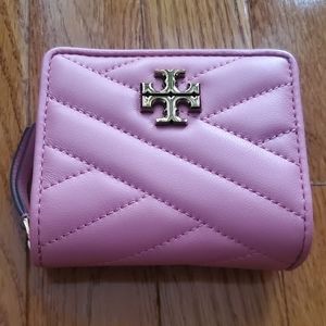 Tory Burch Kira Chevron Bi-Fold Wallet Pink City